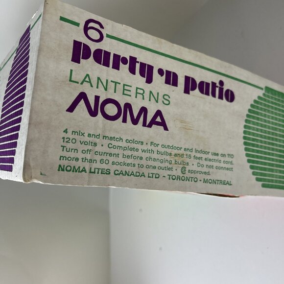 VTG Noma PARTY 'N PATIO LITES Blow Mold Lantern TIKI Lights String RV Camper 6 - Picture 4 of 6